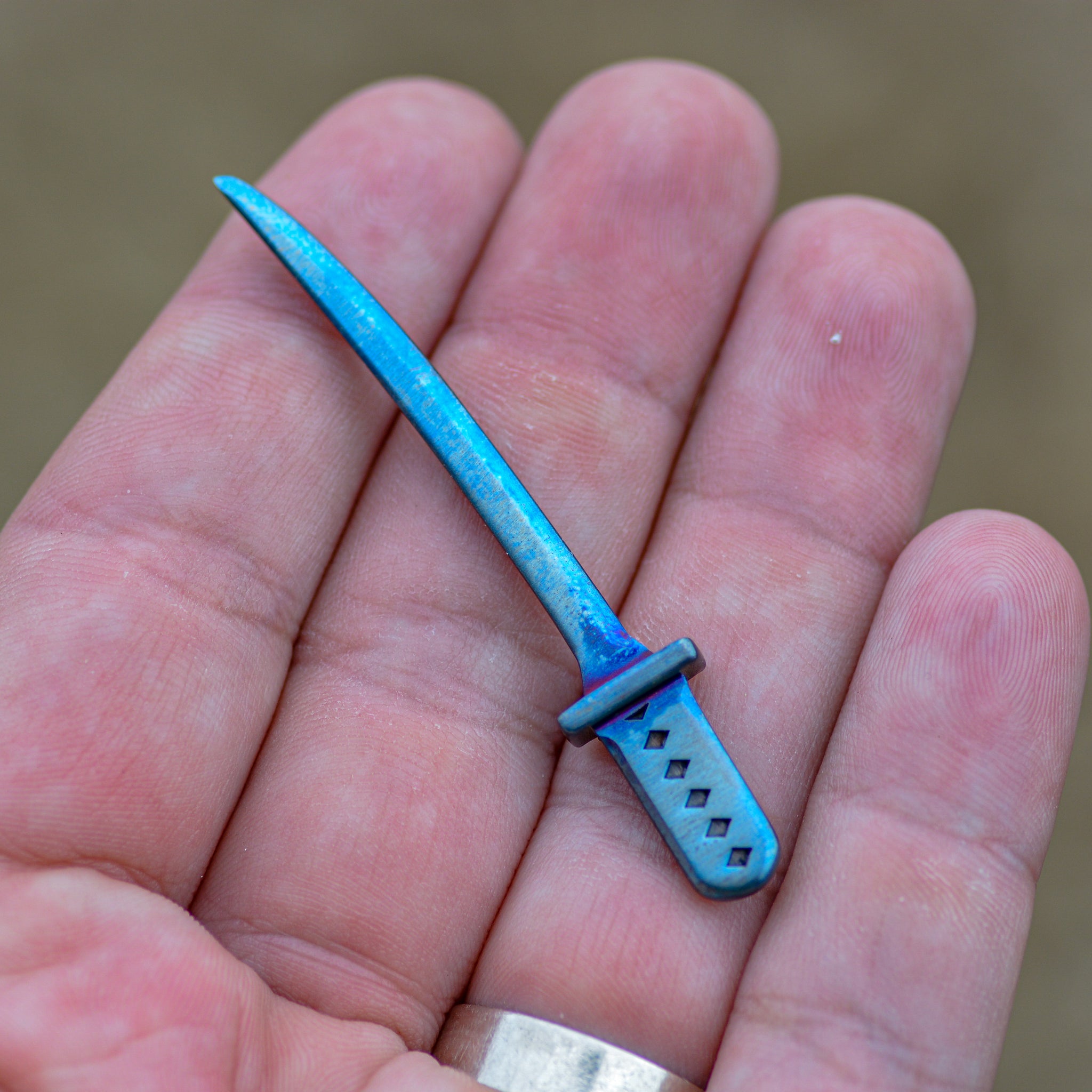 The Blue Torched Pirate Sword Divot Tool ( ONE OF ONE )