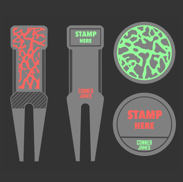 CUSTOMIZABLE Elephant Print Marker and Divot Tools (Only 23 Made)