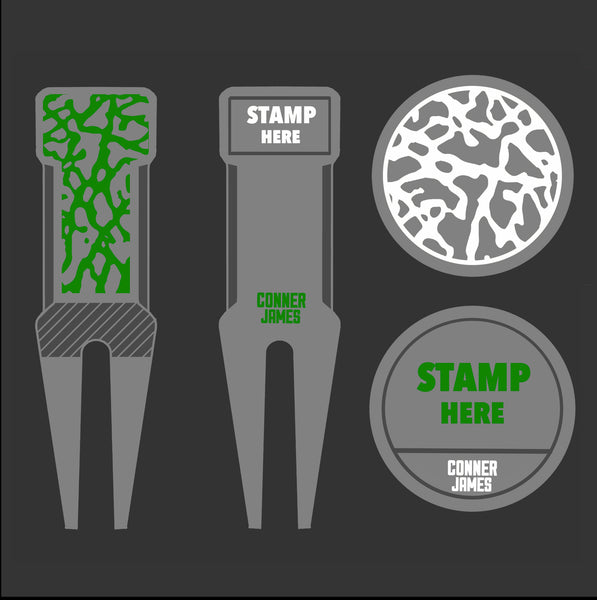 CUSTOMIZABLE Elephant Print Marker and Divot Tools (Only 23 Made)