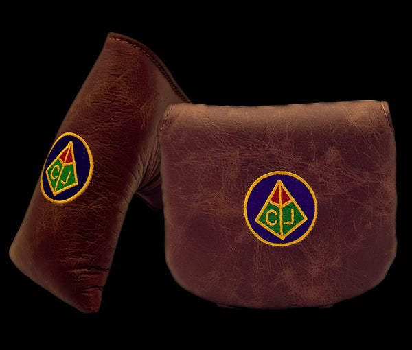 The CJ Classic Genuine Brown Leather Putter Covers