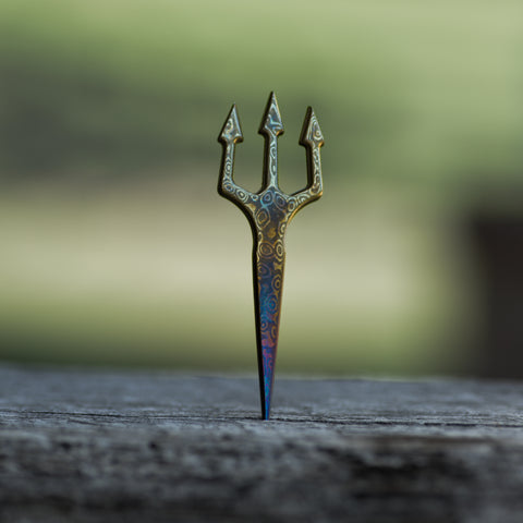 The Damascus Bottom Torch Trident (One of One)